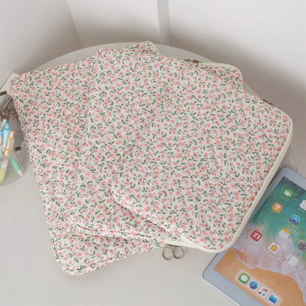 

Portable Shockproof Laptop Sleeve Case Ultra Thin Floral Quilted Notebook Bag 11/13/15inch Ultrabook Cover for Office/Travel