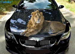Car Hood Decal,Custom Lion SUV Wrap Decal, Vinyl Graphic Sticker, Car Body Animal Sticker Decorate, Car Hood Sticker Protection
