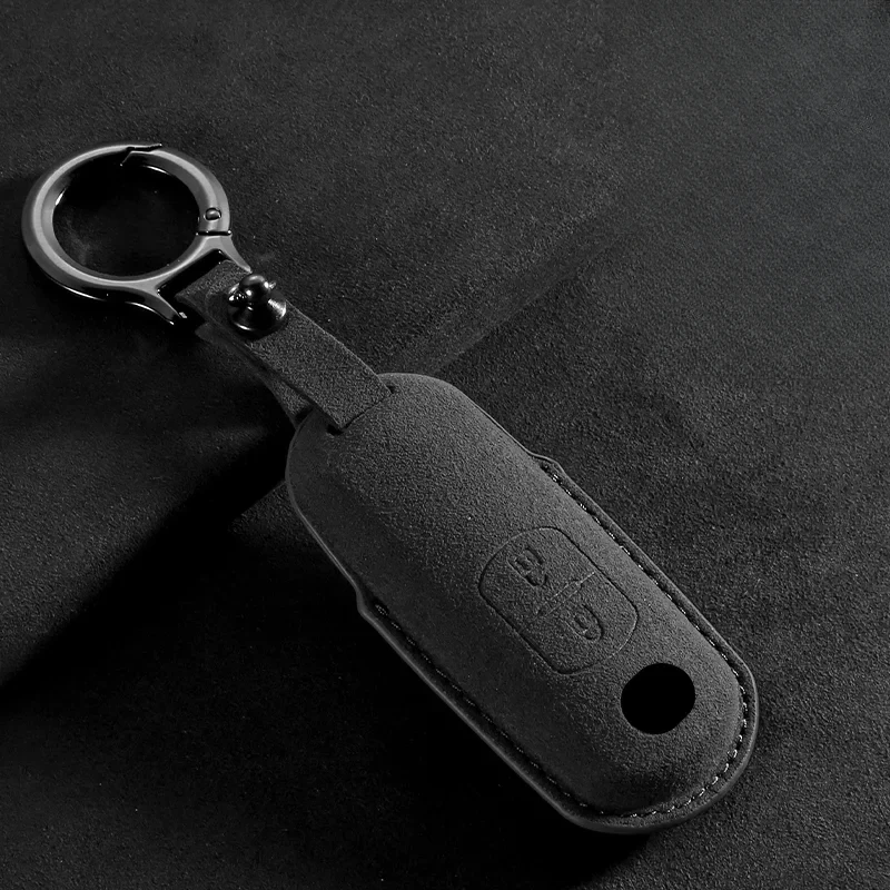 

2 Buttons Suede Car Key Case Cover Protector Shell For Mazda CX-3 CX3 CX-5 CX5 CX7 CX-9 CX8 2 3 5 6 BL BM GJ Atenza Axela Demio