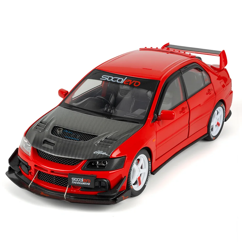 1:24 Lancer Evolution IX Rally Street Car Alloy Diecast Model Car Miniature Holiday Present Gifts