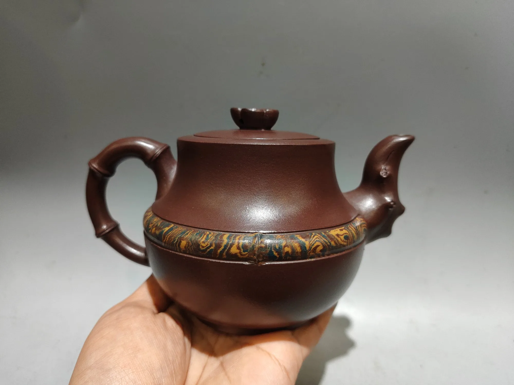 XYingxing redware ceramic tea-pot Old Purple Mud Three Friends of Winter Pot Willow Leaf and Plum Blossom Pattern Teapot Kettle