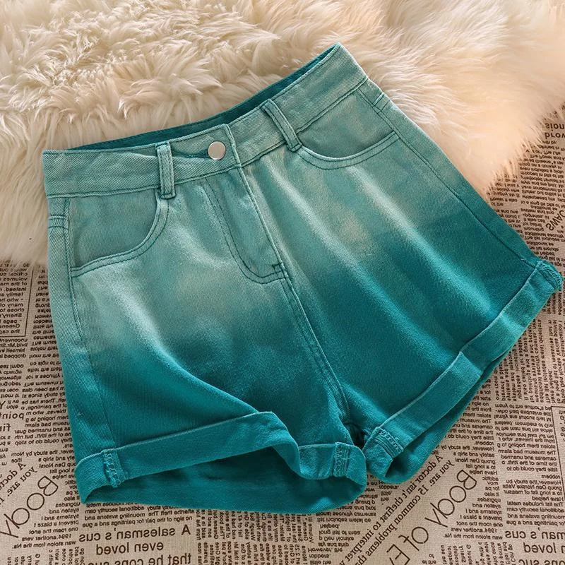 

plus Size Denim Shorts Casual High Waist Straight Leg Wide Leg Pants Versatile Ageless Summer Hot Pants for plus Size Women