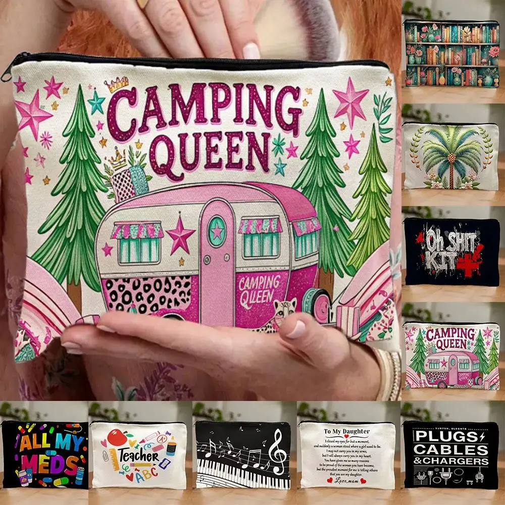 

Симпатичная косметичка с принтом, многофункциональная портативная сумка для косметики, кошелек для монет, подарки