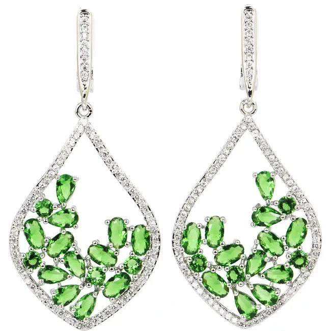 Buy 4 Get 1 Free Customized 925 SOLID STERLING SILVER Earrings Iolite Green Emerald Green Peridot London Blue Topaz