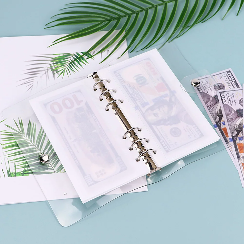 

5 Pcs Loose-leaf PP Bag Binder Supply Pocket Pouch Saving Money Daily Cash