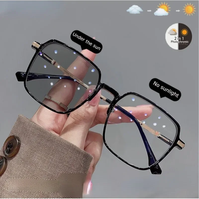 Photochrome Anti-Strahlungs-Brille für Damen und Herren Anti-Blaulicht UV400 Unisex Computerbrille