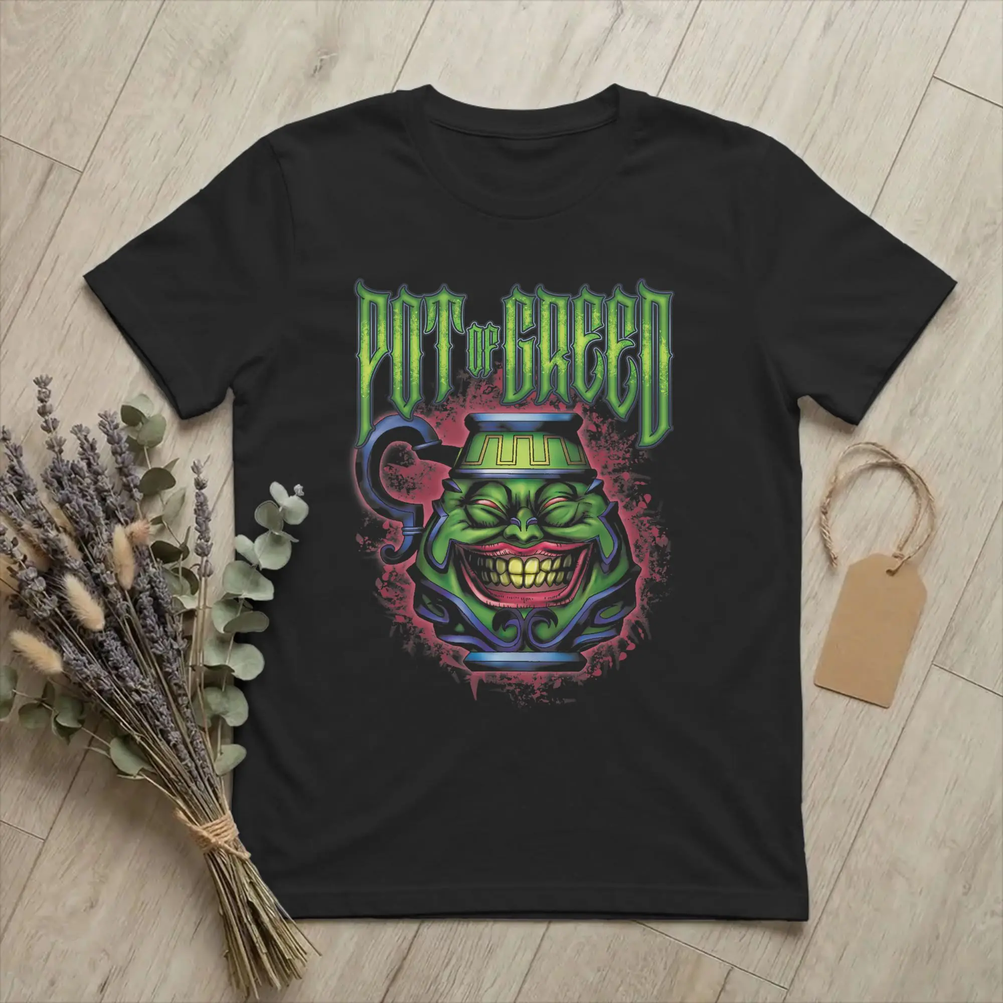 Men's T-Shirts Yugioh Duel Monsters Pot of Greed Funny 100% Cotton Tee Shirt Short Sleeve Anime T Shirt O Neck merch Gift Idea
