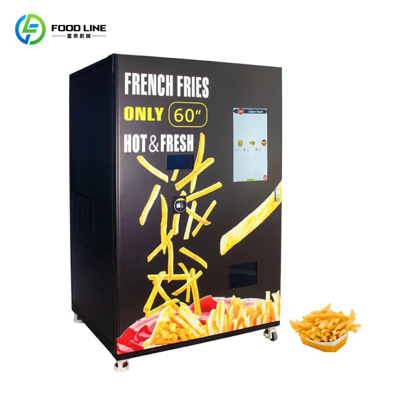 Customized Automatic Fries Vending Machine Custom Freshly Fried French Fries Vending Machine Multi-Flavor for Restaurant Chain