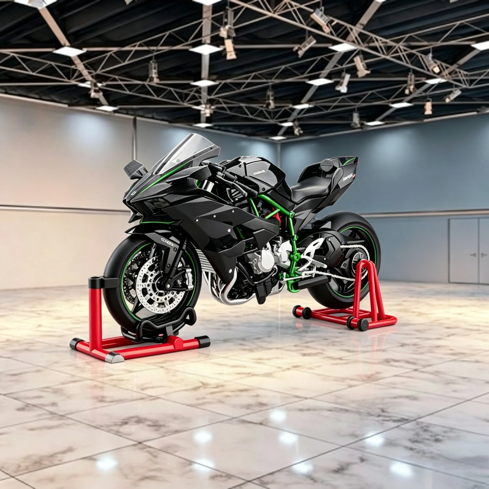 

Spray 1:9 H2R motorcycle Alloy Diecast Model Car Sound And Light Dynamic ornaments decoration Collection gift