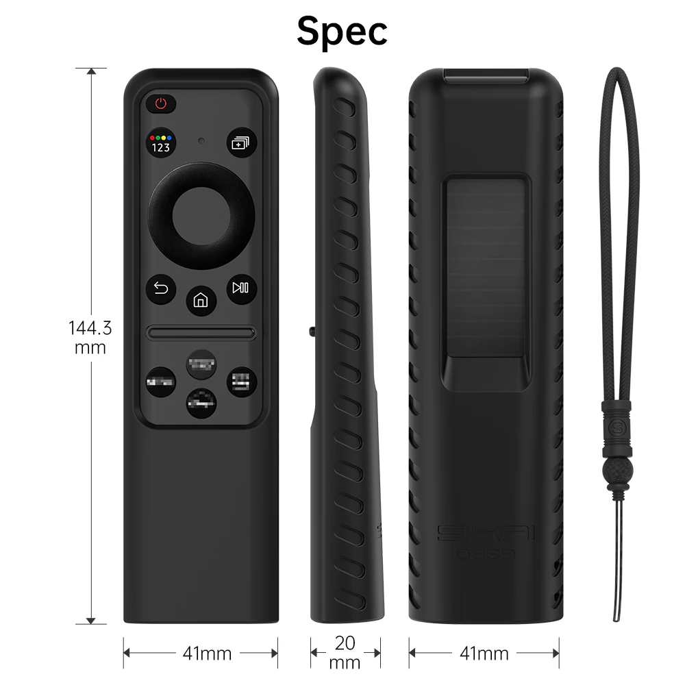 Silicone Remote Cover for Samsung 2023 TM2360E BN59-01432A TM2361E BN59-01439A OLED Smart TV Remote Control Case with Lanyard