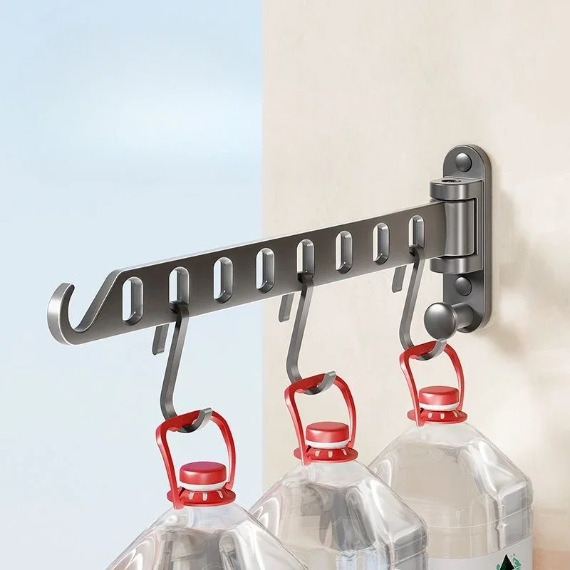 Balcony Invisible Clothes Drying Rack Rotatable Clothes Drying Tool Metal Clothes Hanging Indoor Bedroom Sturdy Storage Hangers
