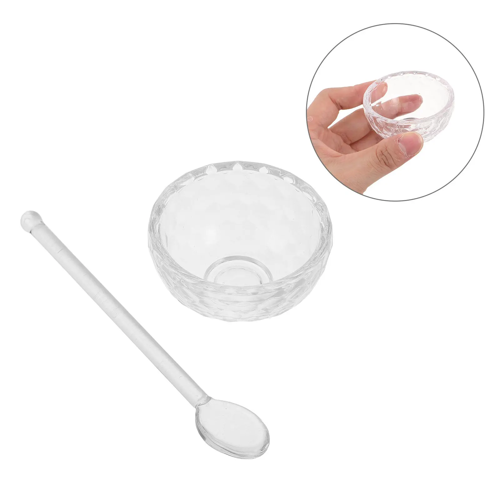 Transparent Glass Facial Mixing Bowl Mask Mixing Tool for Spa Salon DIY Essential Oil Face Mask Bowl Beauty Accessories