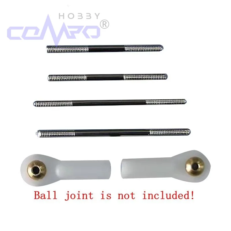 10Pcs M3 Right-hand Thread Metal Steel Tie Push Rod  Servo Linkage Shaft Pull For RC Airplane Model Parts Accessory