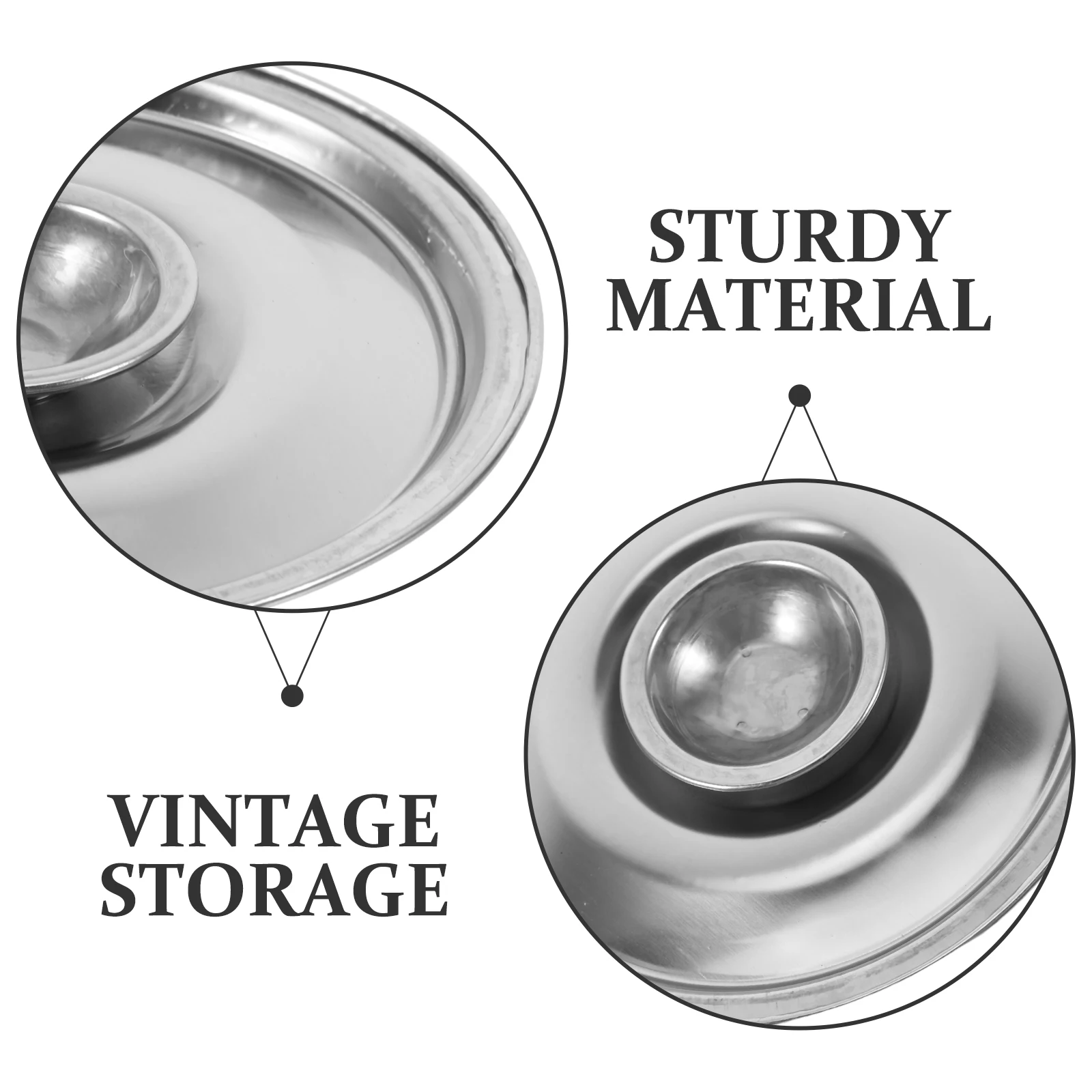

4 Pcs Stainless Steel Bowl Lid Cover for Oil Pot Kitchen Supplies Metal Seasoning Jar Saucepan