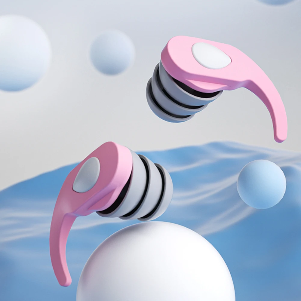 سدادات أذن سيليكون للحماية من الأذن ، راحة ناعمة ، سدادات لحجب الصوت ، واقي أذن ، سدادات للسفر ، العمل ، النوم ، السباحة ، زوج واحد