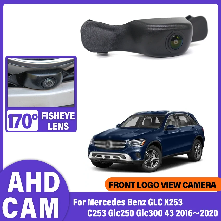 AHD 1080P Night Vision Car Front View Camera For Mercedes Benz GLC X253 C253 Glc250 Glc300 43 2016~2020 Waterproof Parking LOGO