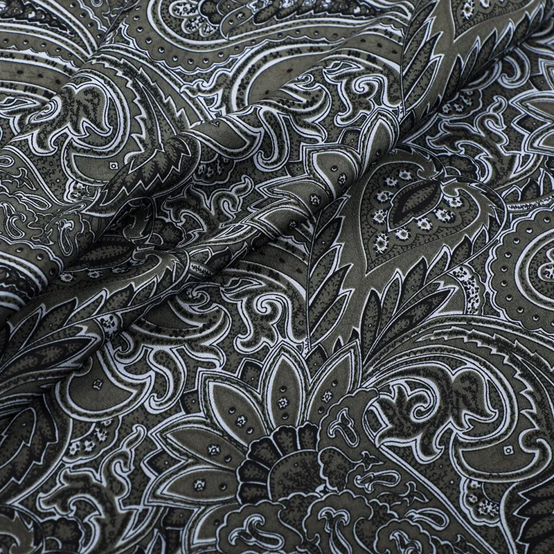 

Paisley 24MM Silk Fabric 100%Mulberry Silk 120cm Wide Clothing Dress Blouse Sewing Luxury High Quality Textile by Yard
