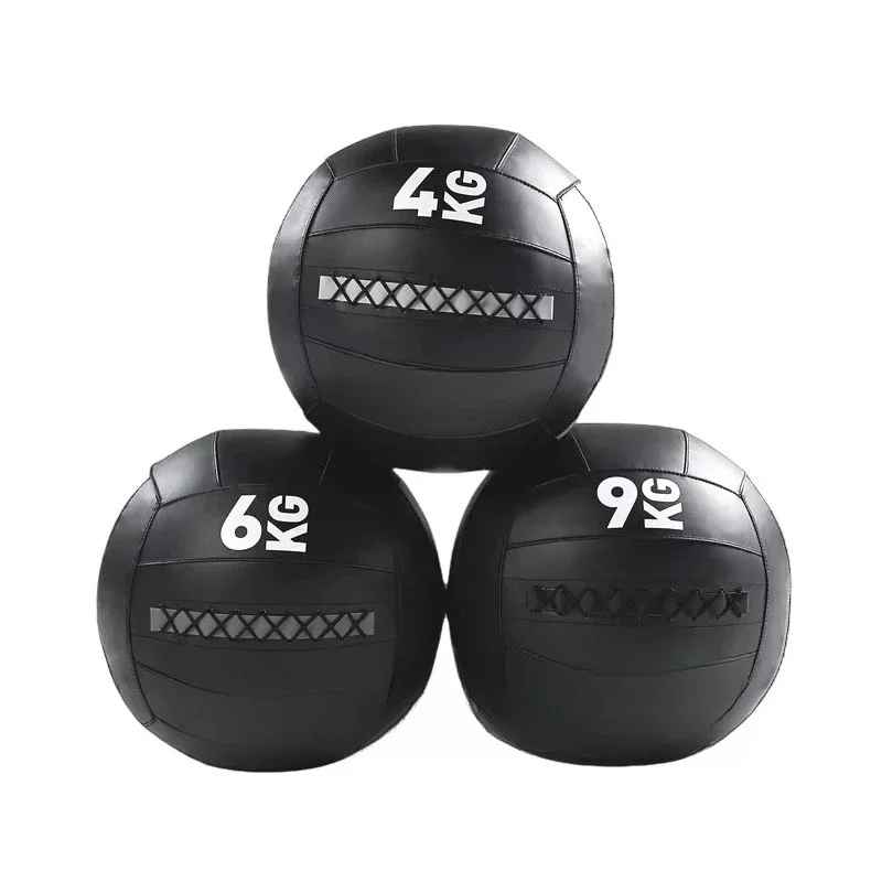 

High Quality PVC Shell Black Power Training Squash Fitness Medication Ball 2-12kg