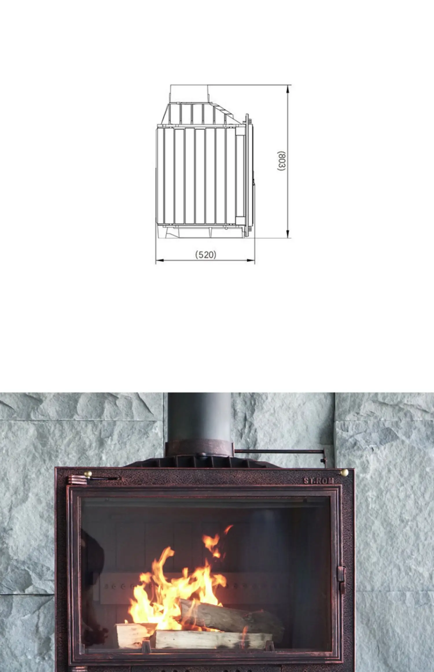 Chimenea de fuego Real para interiores, estufa de hierro fundido doméstica, horno de calefacción para hogar de estilo europeo