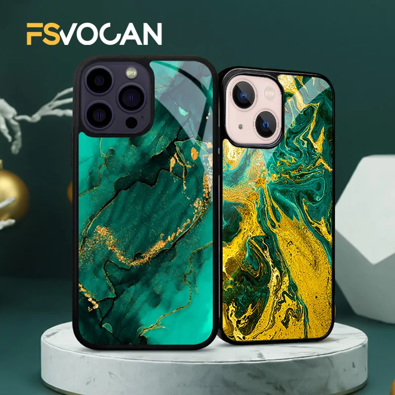 Türkis grüne Viridity Marmor Telefon abdeckung für iPhone 15 14 13 12 11 Pro max x xr xs plus azurgrün blau Mode stilvolle Fall