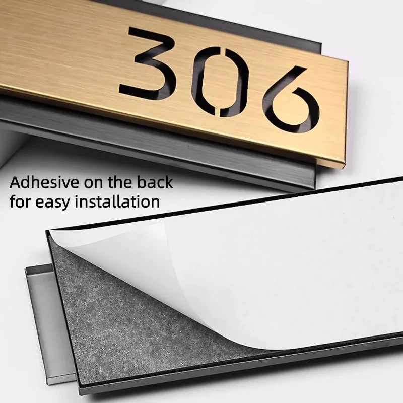 مخصص رقم المنزل الحديث تسجيل ثلاثية الأبعاد قطع الليزر لوحة الباب المعدني علامة الشارع رقم اللوحات مكتب الشقق فندق ديكور المنزل لوحة