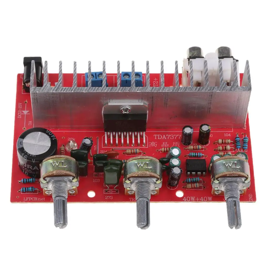 DX-7377 2.0 Channel Digital Power Audio Stereo Amplifier Board DC 12V 80W