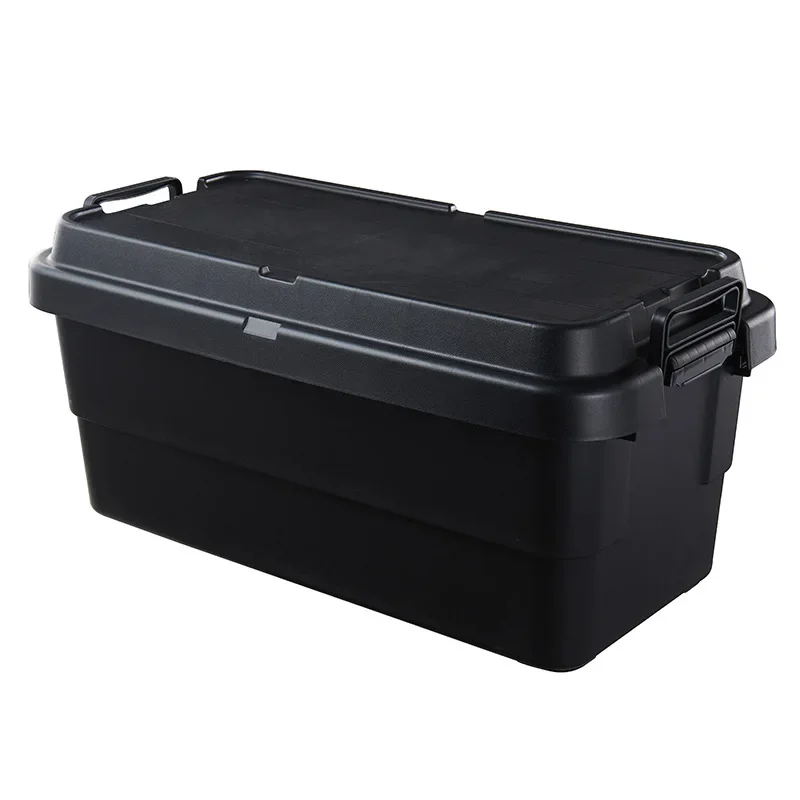 Plastic Organizer Car Storage Box with Cover Intensification Outdoor Camping Storage Box Fishing Tackle Box Stash