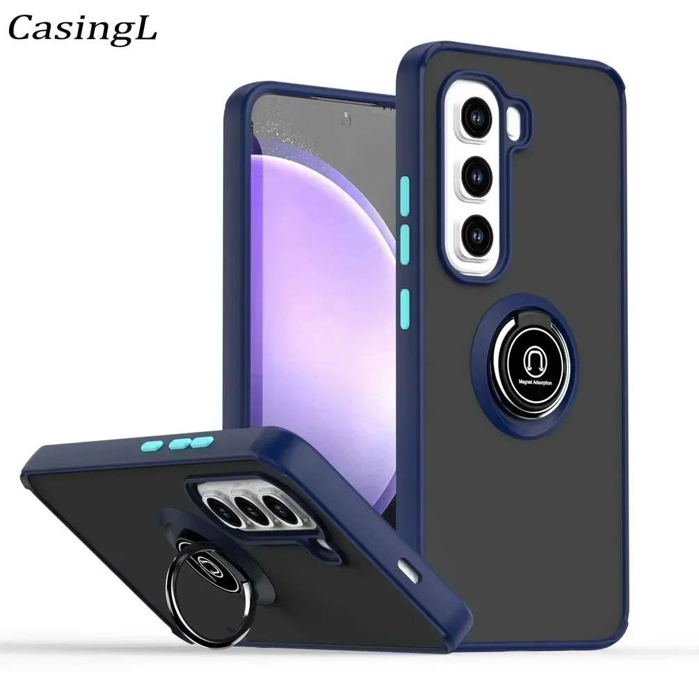 Para Infinix Hot 50 Pro Plus 4G funda con soporte cubierta de silicona mate para Infinix Hot 50i Smart 9 pro50 + carcasa protectora de cámara