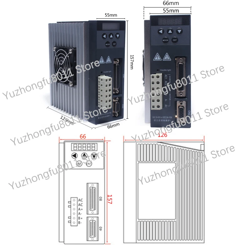 For 60 86 Series Hybrid Step,Servo Driver,Closed Loop Driver,HB860MB,AC24-80V Current 6A Default 200KHz/500KHz