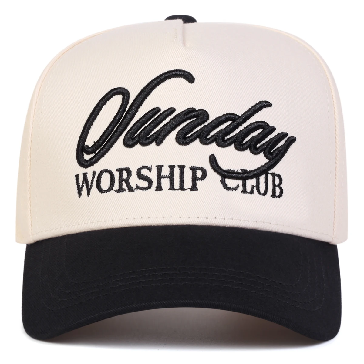 Unisex SUNDAY WORSHIP CLUB Baseballkappen mit Stickerei, für Frühling und Herbst, für den Außenbereich, verstellbare Freizeithüte, Sonnenschutzhut, Sportkappe – Detail 6