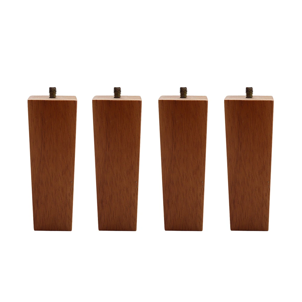 Set of 4 Sandy Oak Color Square Wooden Furniture Legs Table Legs H 16cm