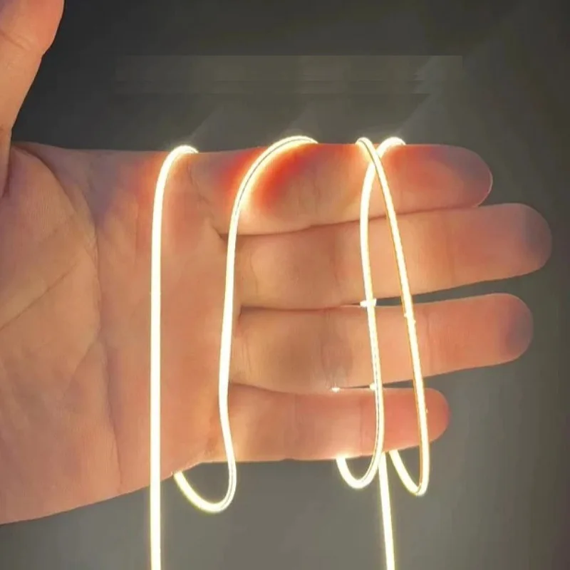 

10pcs Slim 2mm 3v Orange Amber 1700k 1800k 2200k Yellow Soft Flexible LED Filament 145mm 185mm 200mm 255mm 300mm 450mm LED Light