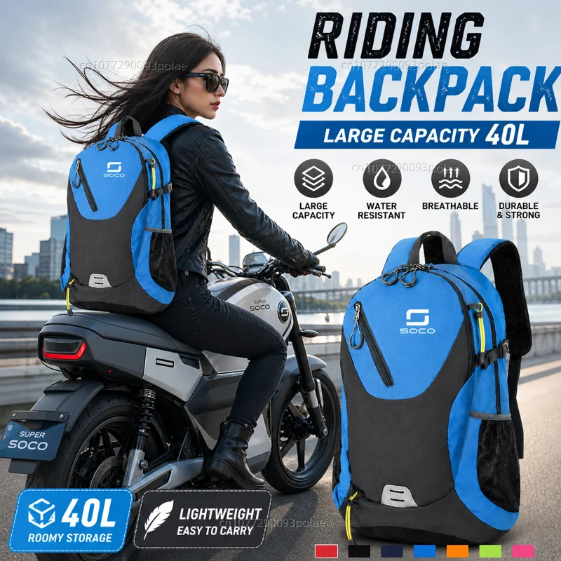 For Super Soco CPx CUmini CUx TC 50 TC Max Wanderer TCMax Large CapacitRacing travel Men waterproof Backpack Bag Motorcycle Gift