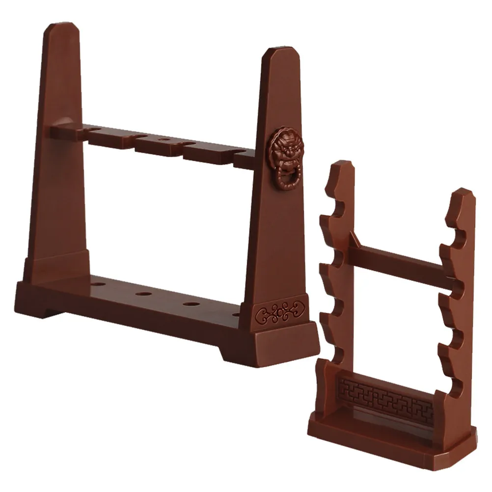 2Pcs Mini Sword Holder Multi Layer Display Stand Desktop Organizer Wand Rack Collection Storage Compact Holder