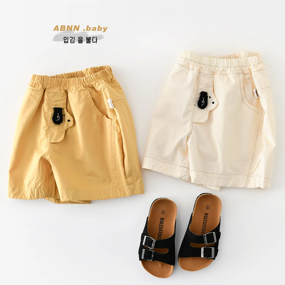 

2026 New Boys Summer Cute Cartoon Dog Print Shorts Casual Loose Soft Breathable Outdoor Beach Shorts Toddler Kids Daily Wear