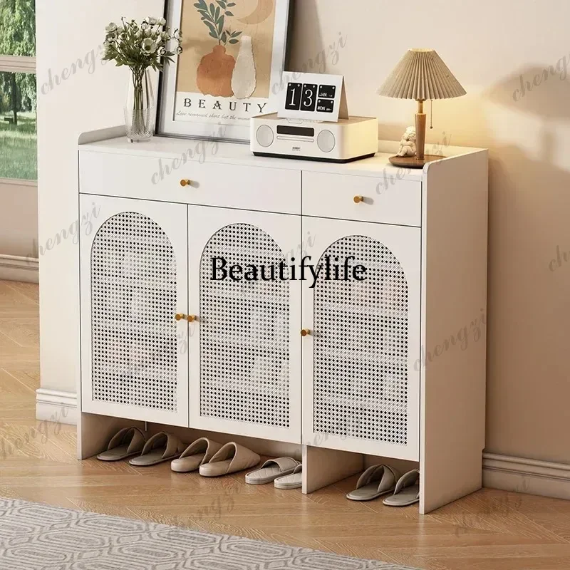A73 With Seat Storage Shoe Cabinet Luxury Vertical Shelves Hallway Cheap Shoe Cabinets Closet White Gabinete Ornaments Home Deco