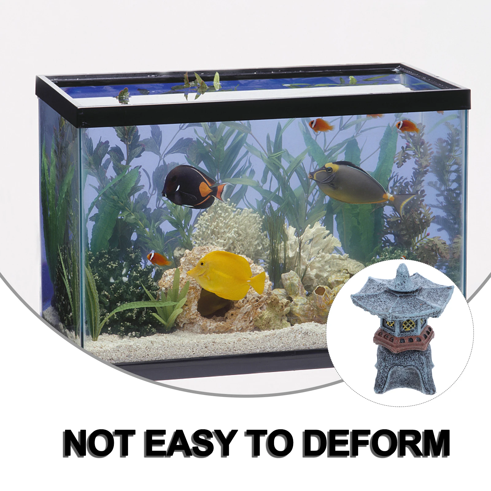 

Style Resin Lantern Garden Statue for Asian Patio Pond Yard Decor Small Pagoda Ornament Indoor Outdoor Micro Landscape