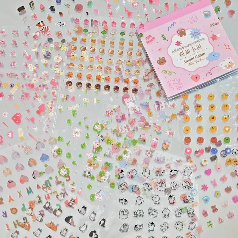 28Sheets Mini Graffiti Cut Film Sticker Book DIY Creative Picture Book for Phone Case Nail Art Decoration-Handy Graffiti Sticker