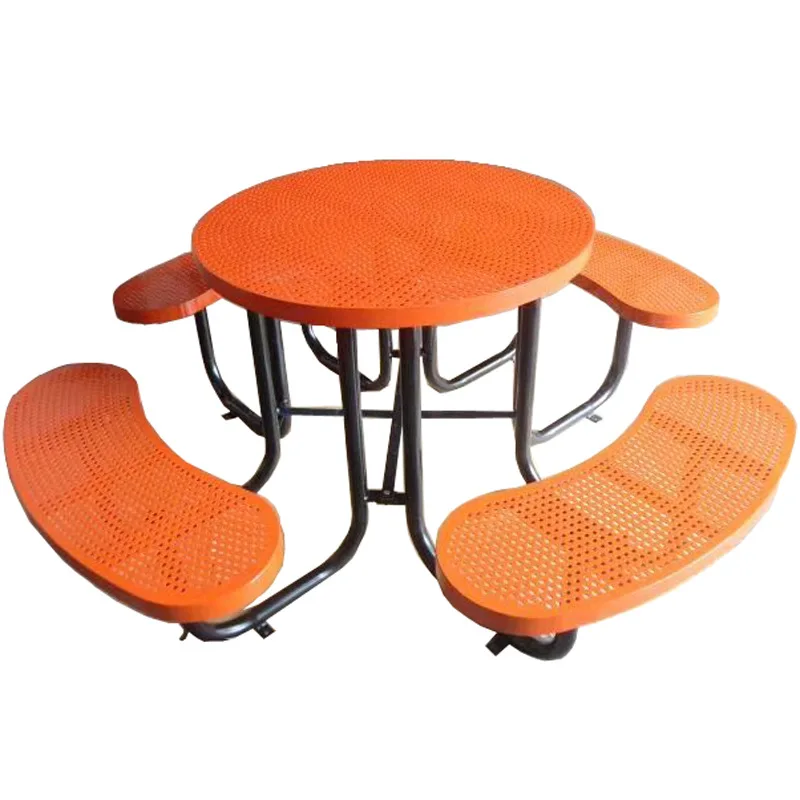 

Outdoor wrought iron table and chair garden community courtyard steel leisure table and chair combination outdoor restaurant