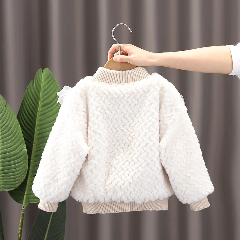 

Girls Hoodies Sweatshirts Cotton Tops Overcoat 2023 White Spring Autumn Windproof Kids High Quality Teenagers Children's Clothin