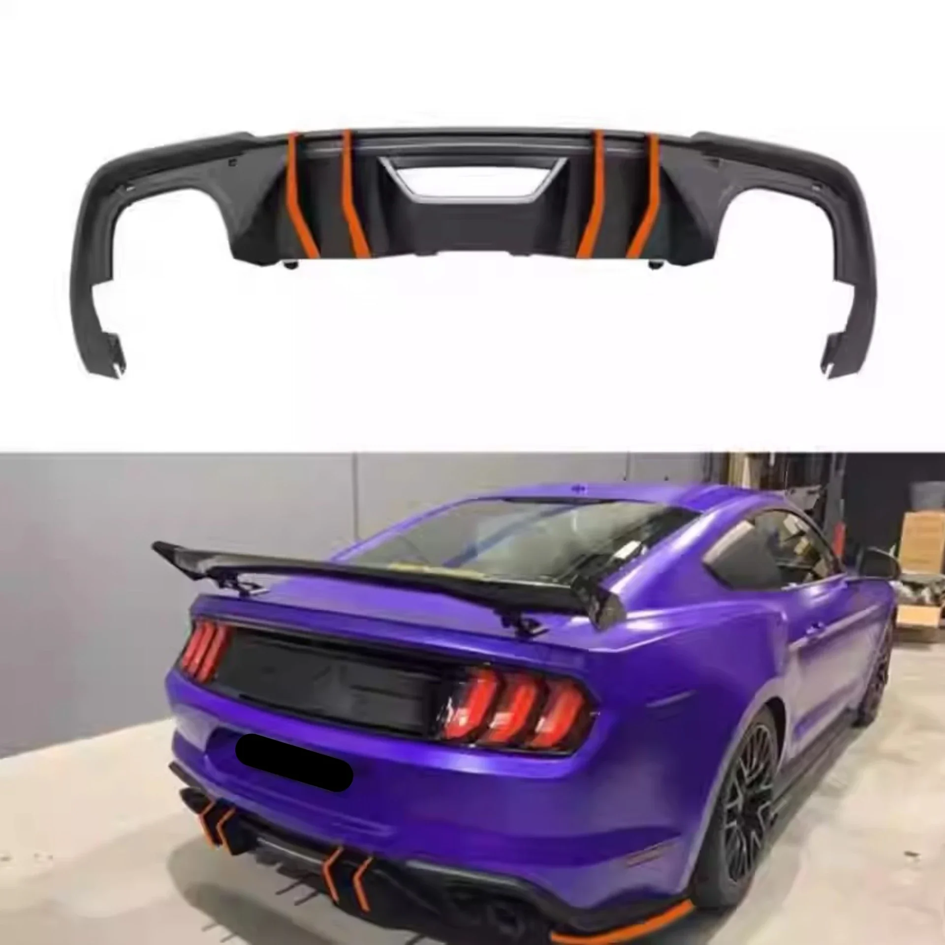 

Body Kit Black Rear Lip Spoiler for Ford Mustang Upgraded Rear Shovel Surround Car Accessories