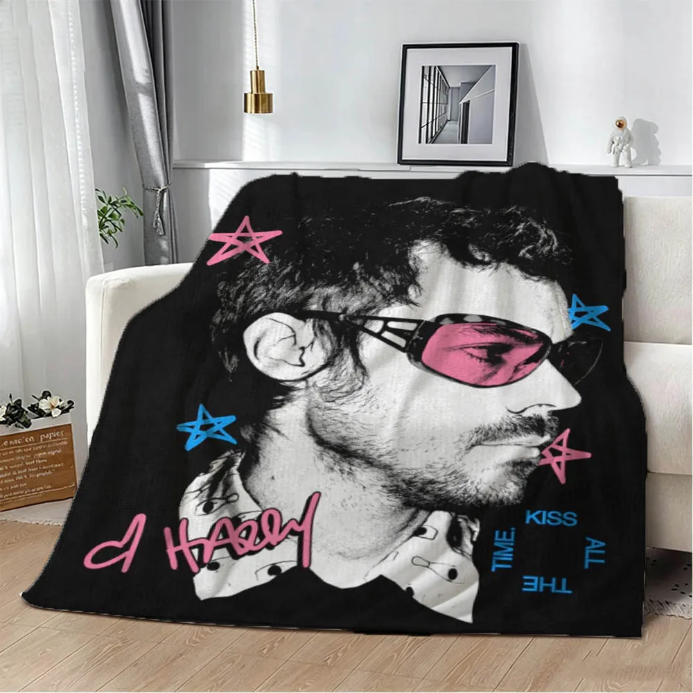 H-HarryS Singer S-Styles Kiss All the Time Disco Flannel Blanket Soft Throw Art For Home Decor Sofa Naps Picnic Gifts Halloween