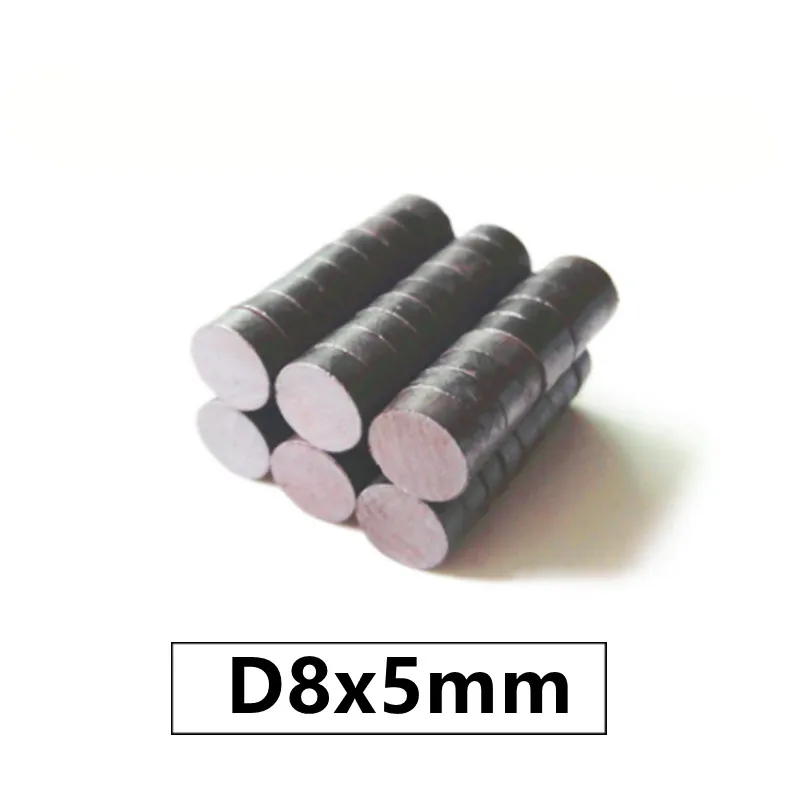 

100pcs/lot Y30 Disk Ferrite Magnet 8*5 mm Permanent magnet 8mm x 5mm Black Round Speaker magnet 8x5 mm