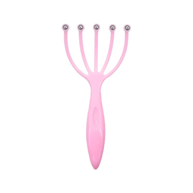 Soft Handheld Head Scalp Massager, Pescoço Ball Comb, Roller Five Finger Claws, Aço, Relax SPA, Hair Care for Scratching Head Relief