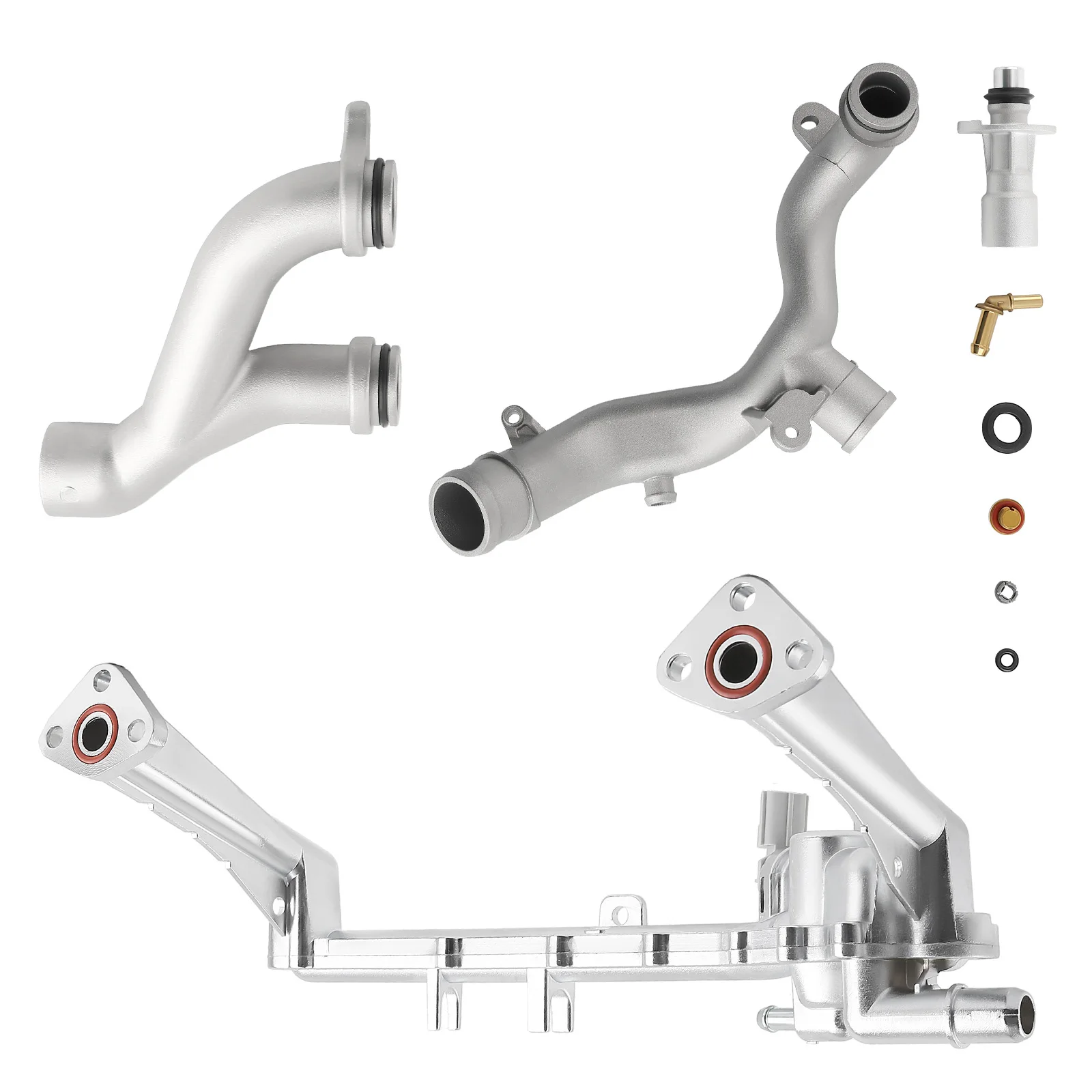 Upgraded Aluminum Coolant Water Pipe Kit for Land Rover Range Rover 2014 2015-2019 3.0 SC AJ814006 LR109401 LR041788