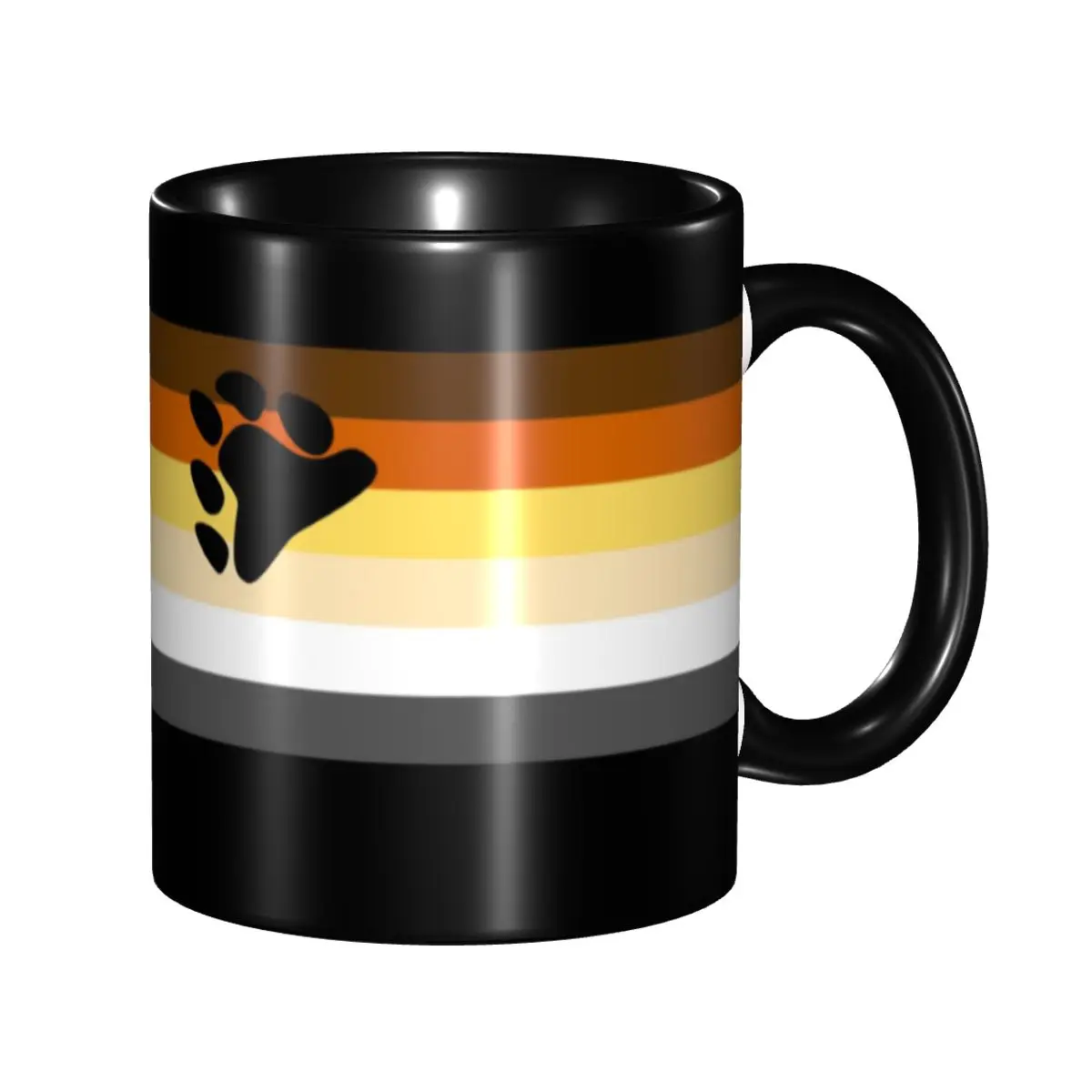

Gay Bear Paw Pride Flag Coffee Mug DIY Custom LGBT GLBT Ceramic Mug Creative Present
