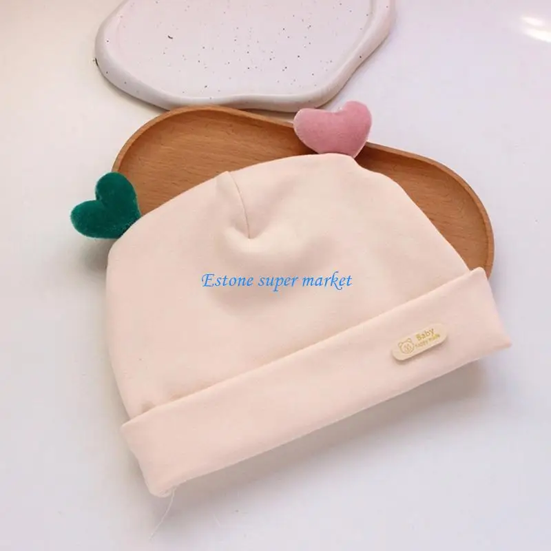 090B غطاء رأس لطيف على شكل نجمة/قلب لطيف على البشرة الحساسة ومثالي لحديثي الولادة