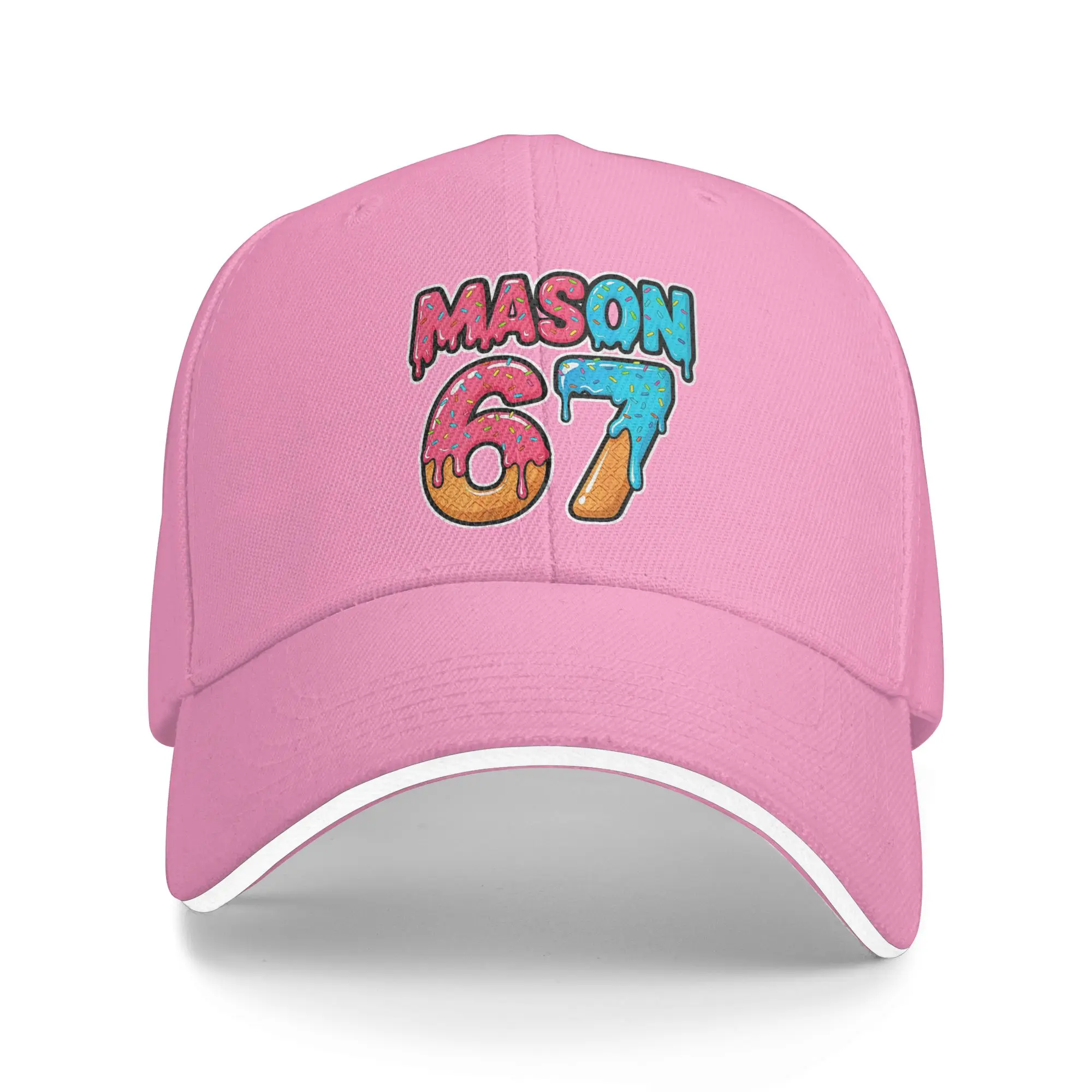 Six Seven Meme Mason 67 Ice Cream Drip Funny Baseball Cap Fashion  Sandwich Caps Unisex Breathable Caps Hat Outdoor