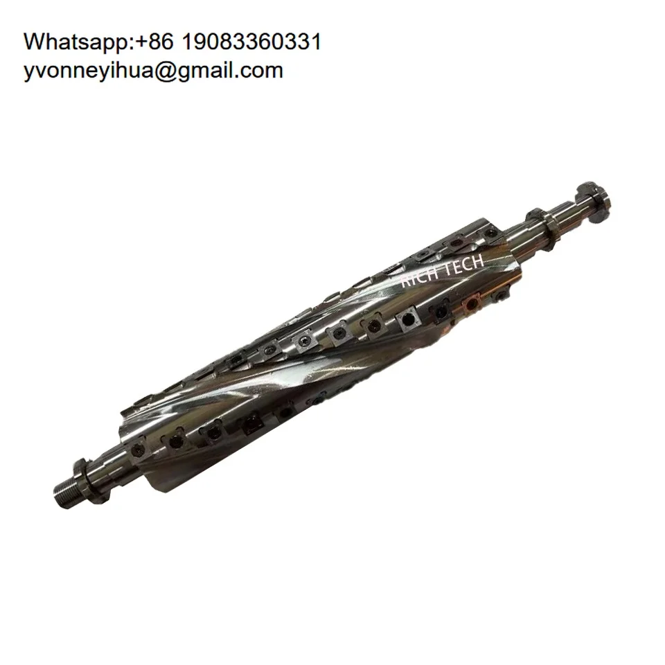 Customizable Spiral Planing Cutter Head With Throw-Away Feature For Woodworking Machinery Parts