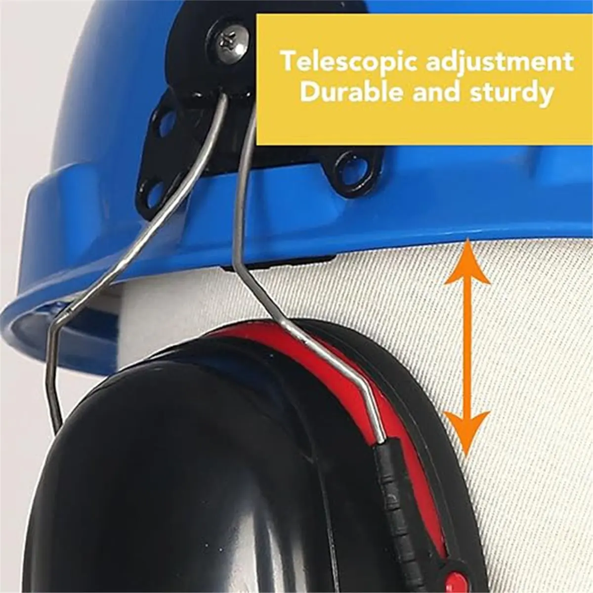 2Pcs Hard Hat Attachment Earmuff Noise Reduction Angle Adjustable Rotatable Safety Hard Hat Buckle for Construction Site